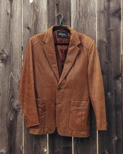 Vintage Wilsons Brown Leather Blazer Coat Jacket - 40 - 70s 80s