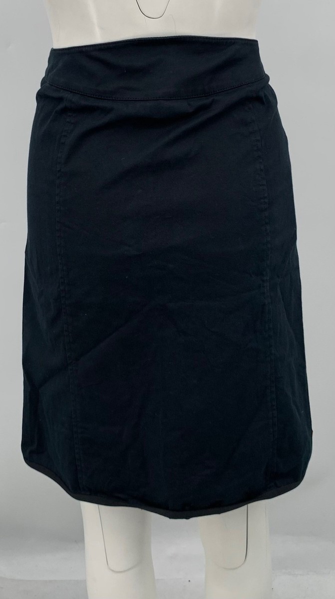PRADA スカート NAVY Navy Rush stitch skirt with belt | PRADA