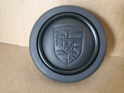 MOMO Leather Horn Button fits Porsche Historic Crest Round Lip 90134780311