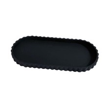 Marble Pattern Oval Storage Tray Wave Edge Vanity Storage Tray  Bathroom