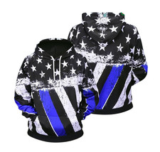 USA Blue And White American Flag 3D All Over Print Hoodie