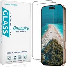 2 Pack Tempered Glass Screen Protectors for iPhone 17 Air, Bubble Free, Clear