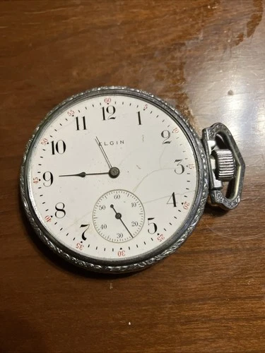 Elgin Antique Windup Pocket Watch For PARTS REPAIR