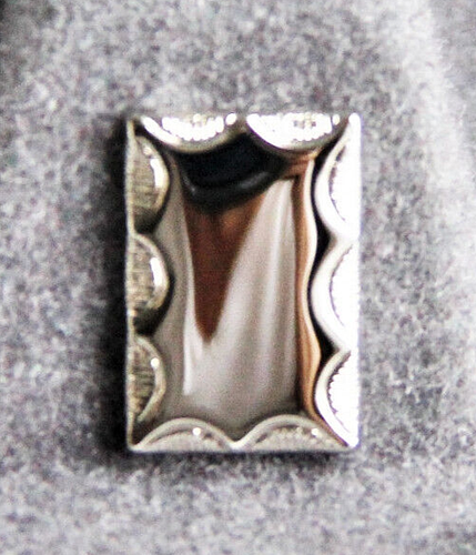 Police Officer Tie Tack Pin - Antique Silver Badge Design (0.75") With Plastic Case - View #6