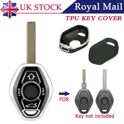 3 Button Diamond Remote Key Fob Case Cover For BMW E39 E46 E60 3 5 7 Z3 ...