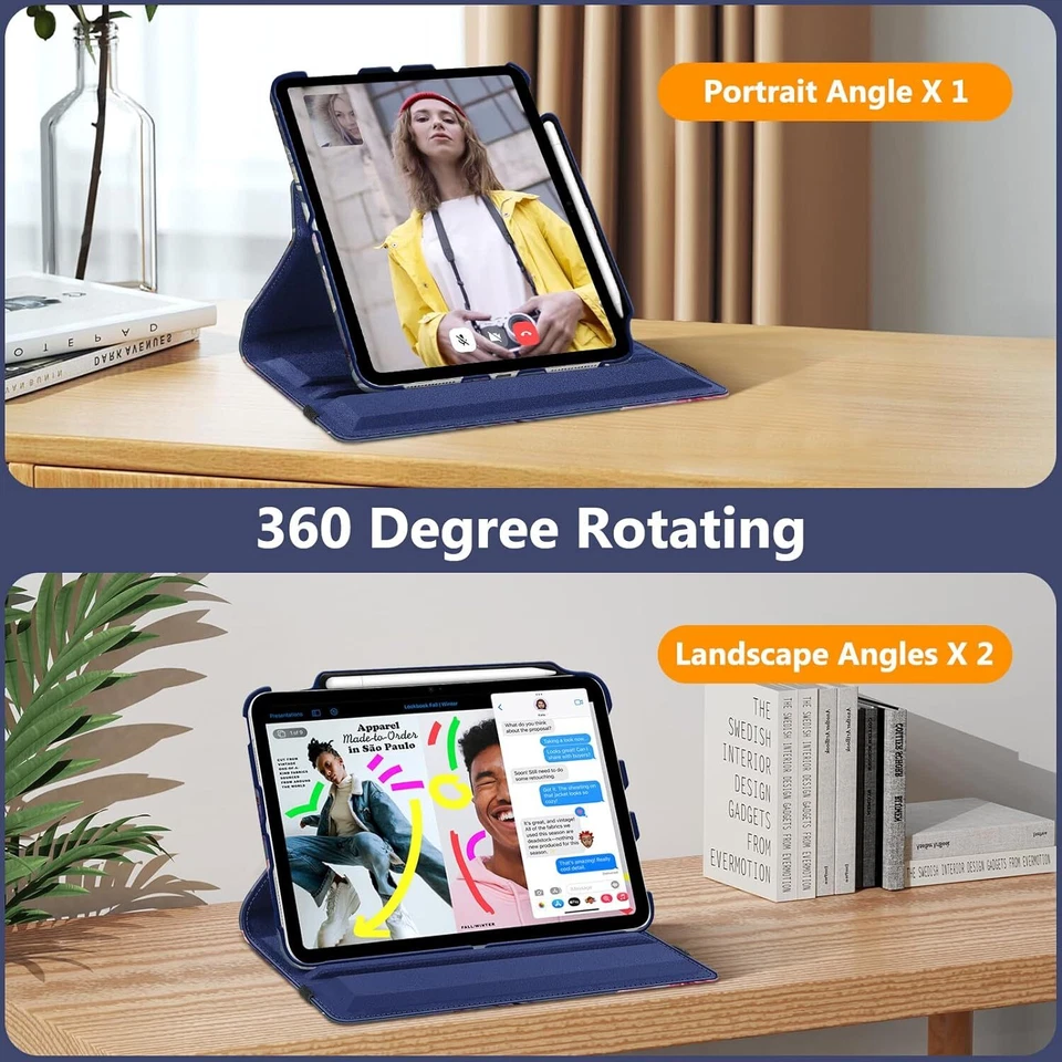 Rotating Case for iPad (A16) 11th Gen 11 Inch (2025) Swiveling Stand Back Cover - Image 4 of 4