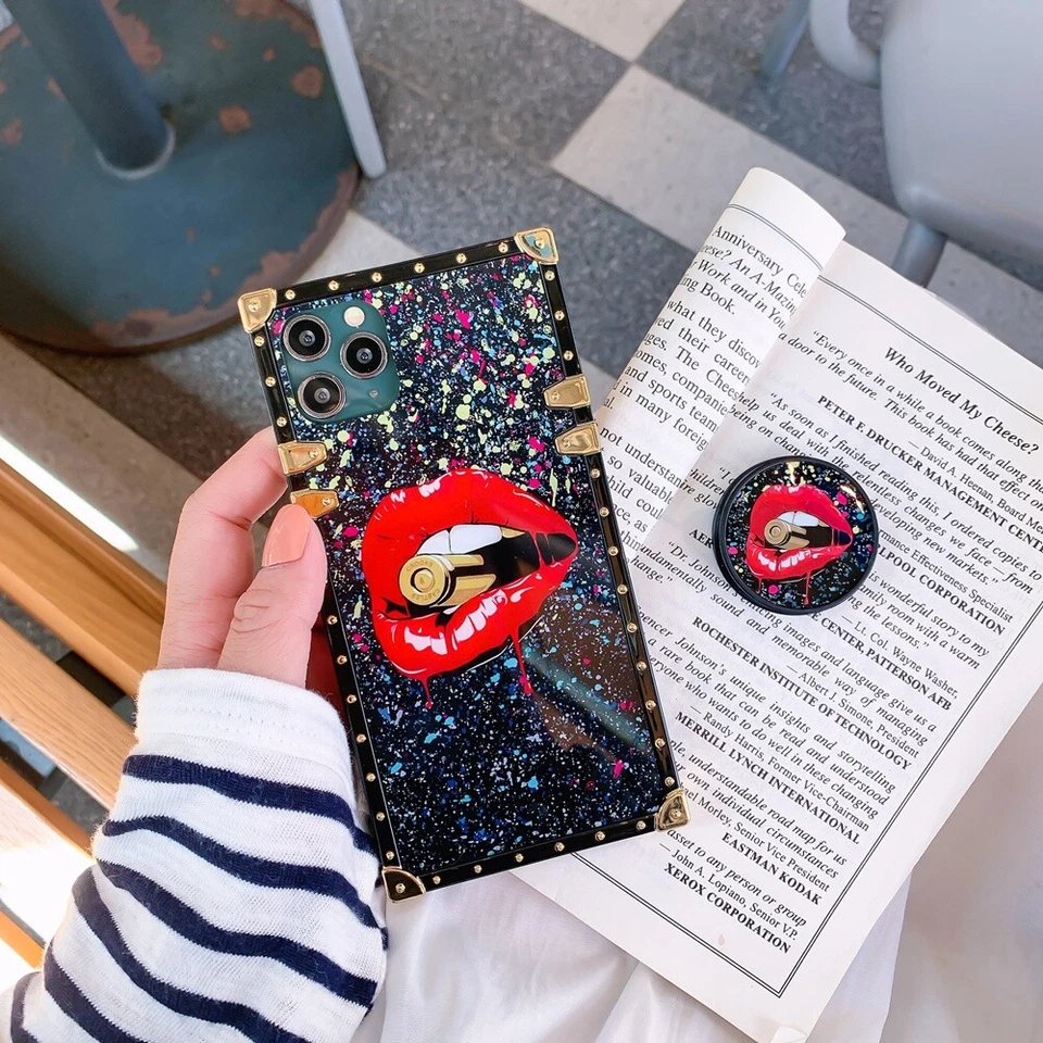 Capa suporte telefone Queen Crown Lips para iPhone 16 Pro Max 15 14 13 12 11 XR - Imagem 2 de 4