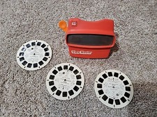 Vintage Red Viewmaster 3D Viewer 3 Bambi Reels