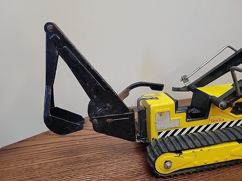 Vintage Yellow Pressed Steel Tonka Digger Excavator Trencher 18” Metal 1970s - Picture 3 of 12
