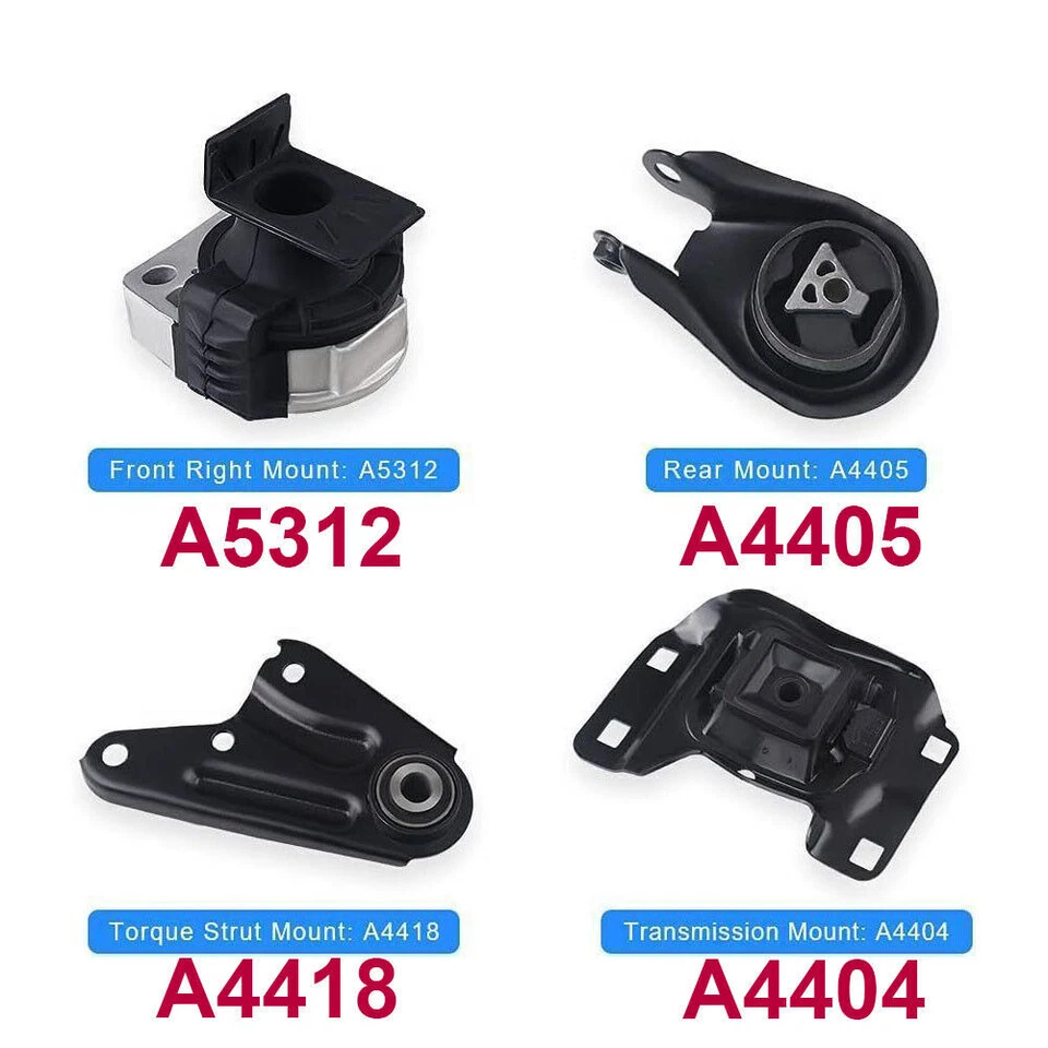 Engine Motor & Trans Mount Kit for 2004-2009 Mazda 3 2006-2010 Mazda 5 2.0L 2.3L Foto 4 de 4