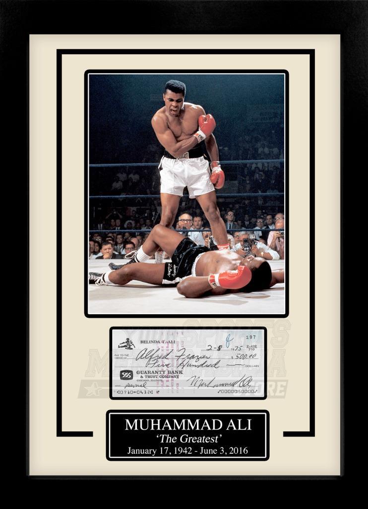 Muhammad Ali Facsimile Signed Autographed Personal Check Framed 8x10 ...