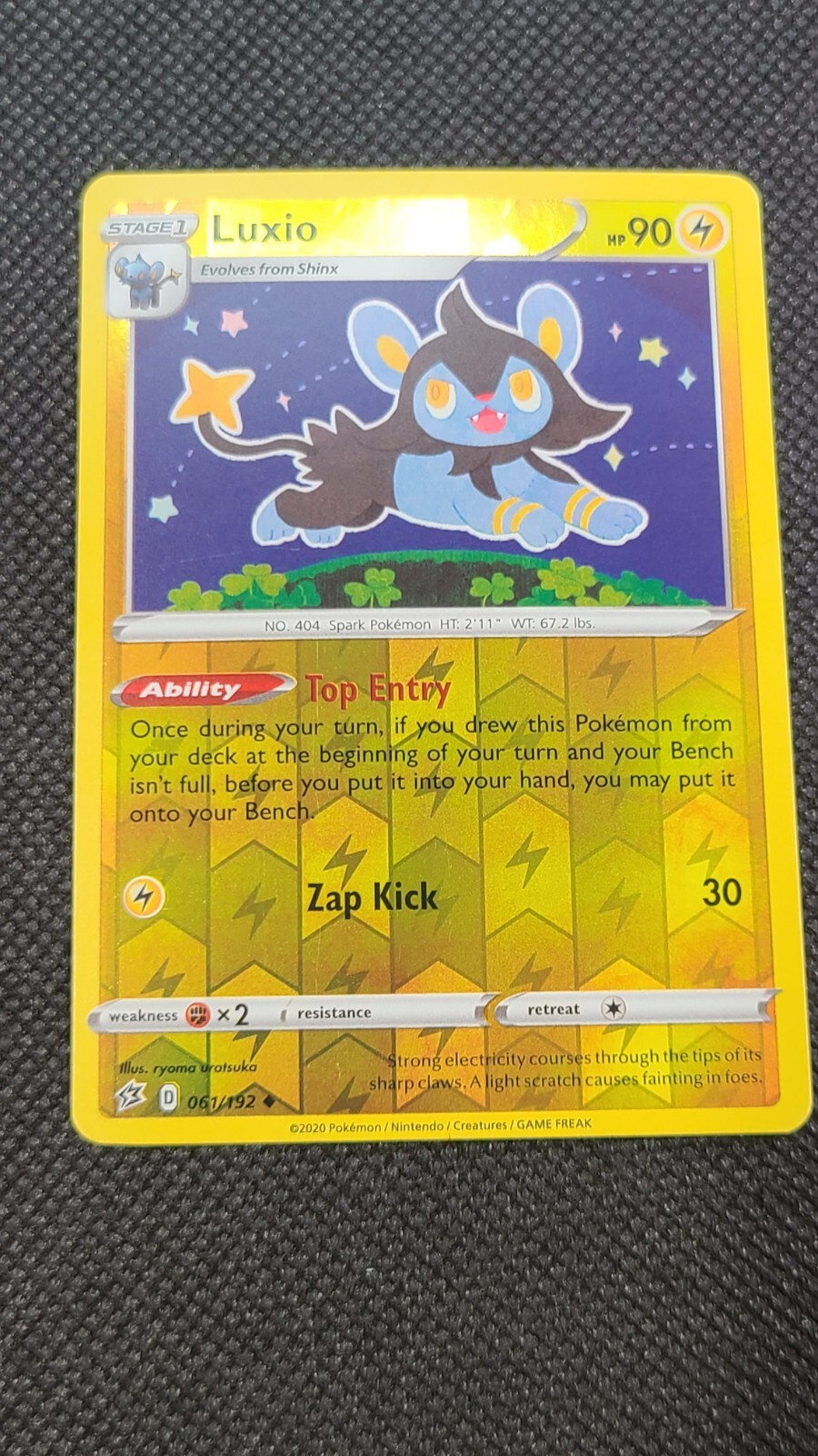 REVERSE HOLO Luxio 061/192 NM Rebel Clash Pokemon Card 1 Flat Shipping eBay