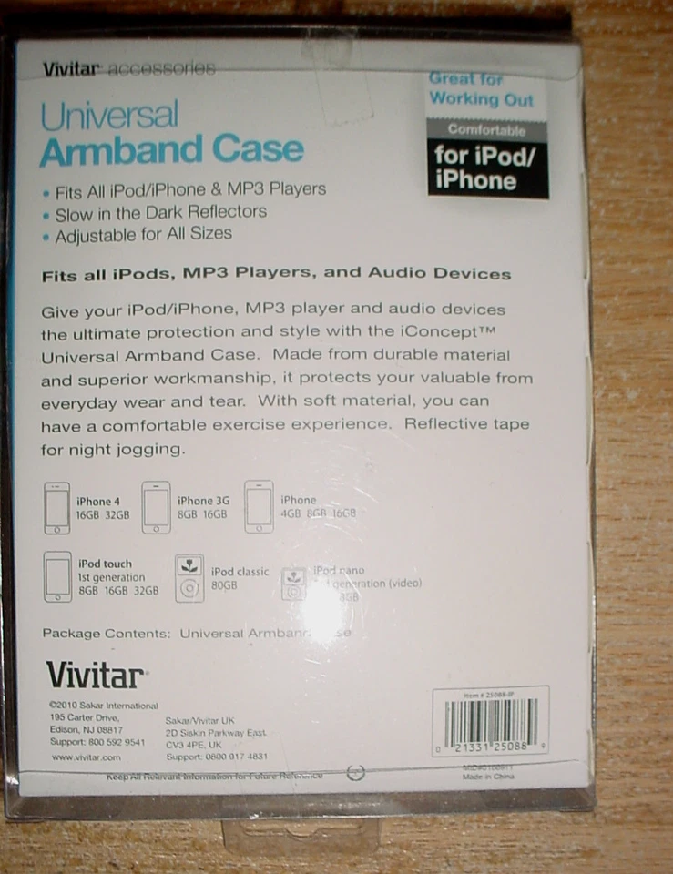VIVITAR UNIVERSAL ARMBAND CASE FOR IPOD IPHONE FREE USA SHIPPING - Image 2 of 2