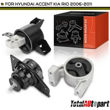 3Pcs Engine Motor & Transmission Mount for Hyundai Accent 06-11 1.6L Auto Trans