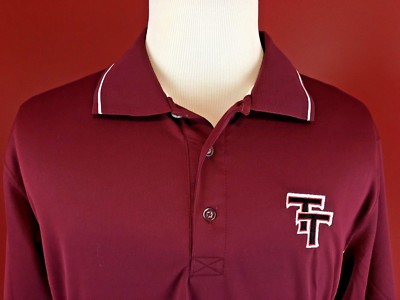Ultra Club Cool N Dry Burgundy Golf Polo Shirt Mens Medium TT team-stop.com