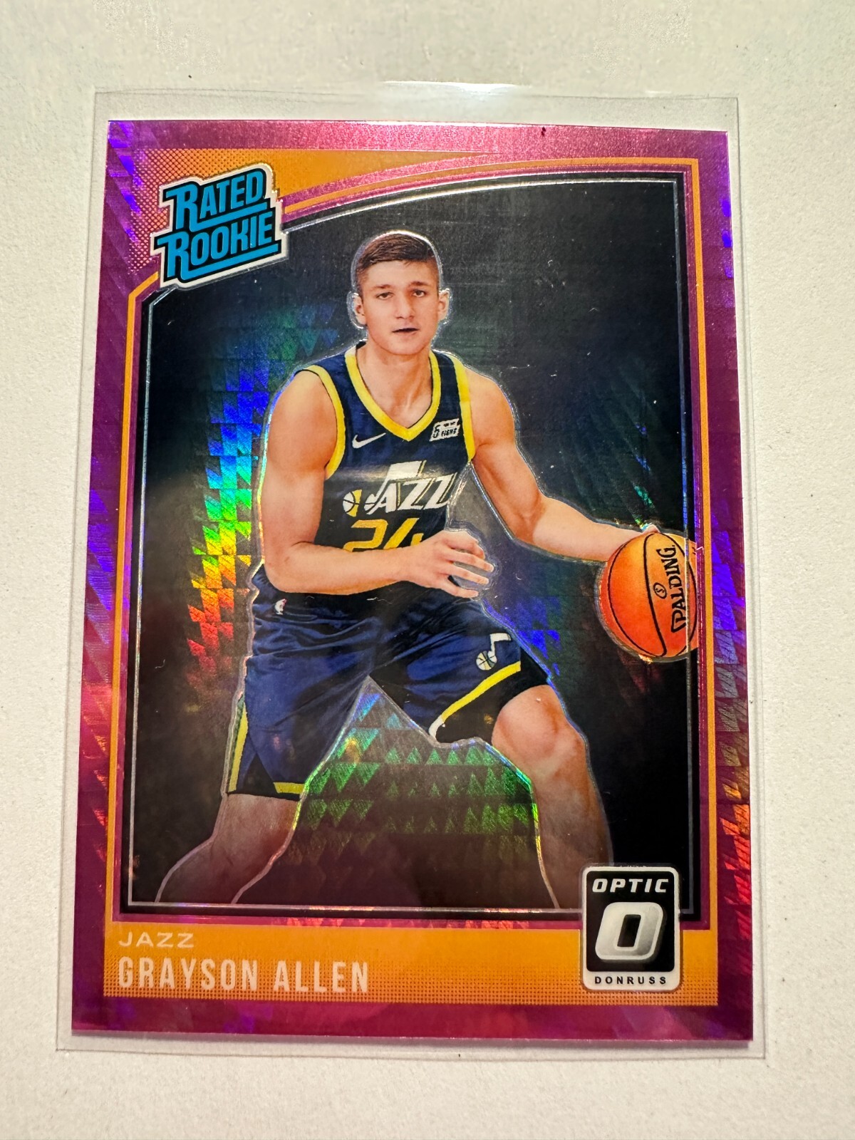 K67,719 - 2018-19 Donruss Optic Hyper Pink #156 Grayson Allen RR