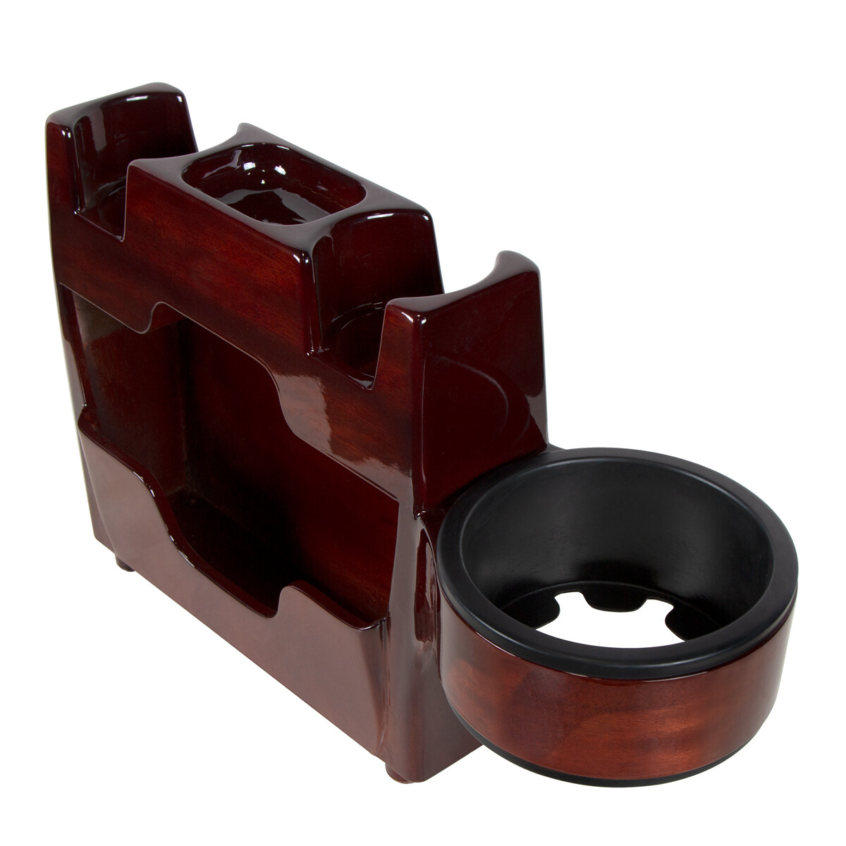 Hand Crafted Solid Wood Center Console w/ Cup Holder for Peterbilt