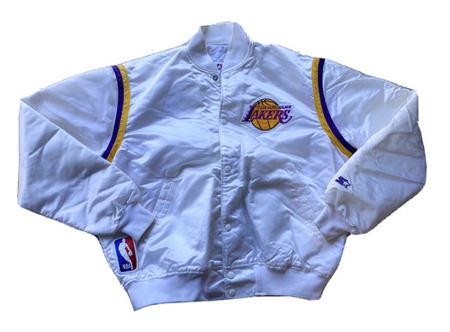 White Satin Bomber Jacket NBA Size 