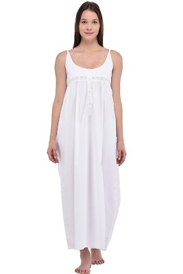 Nachtigallen Übergröße Damen Nachthemd weiß Baumwolle | Cotton Lane