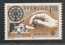 Sweden #1279 (A372) VF MNH - 1979 1.70k Hand on Telegraph