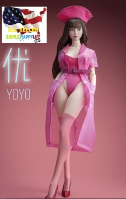 I8TOYS 1/6 ANGLE Nurse YOYO Head & clothes for 12'' female figure worldbox  USA 