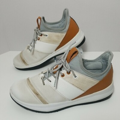 Athalonz EnVe Spikeless Golf Shoes Men s Size 7.5 White/Tan