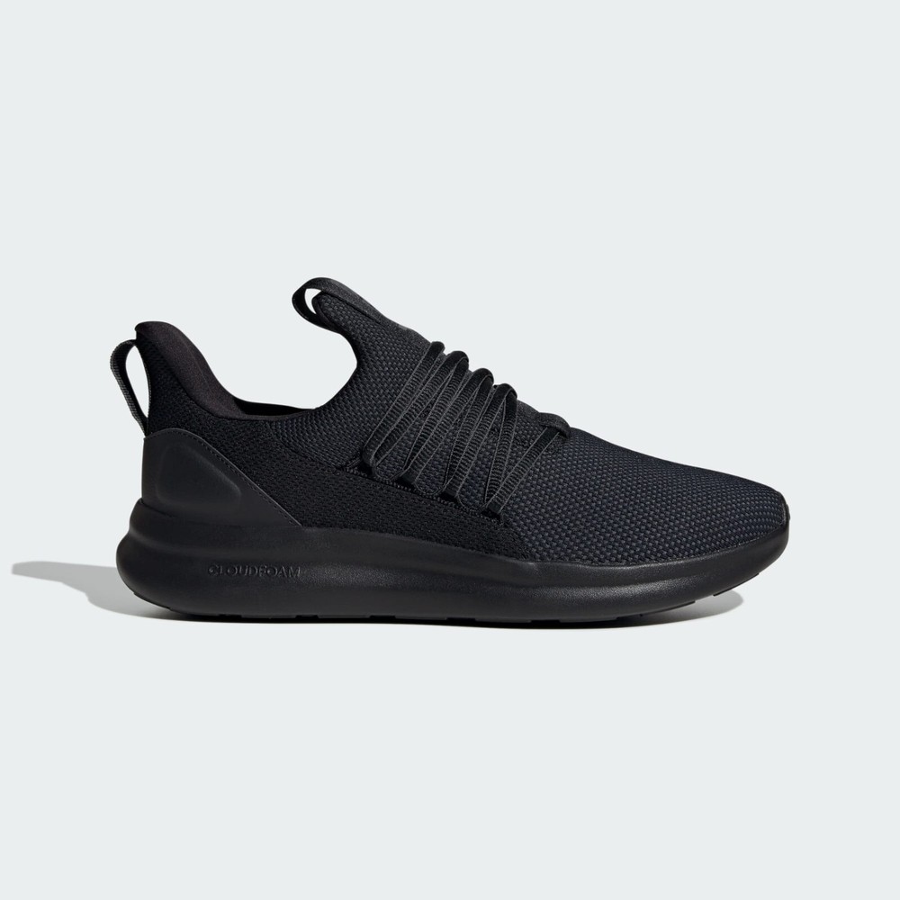 NIB Men Adidas Lite Racer Adapt 7.0 WIDE Running Shoe Black Slip On IE8684