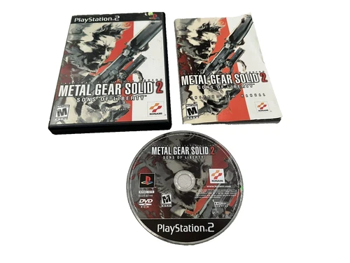 Metal Gear Solid 2 PS2 Sony Playstation 2 CIB Complete Manual TESTED