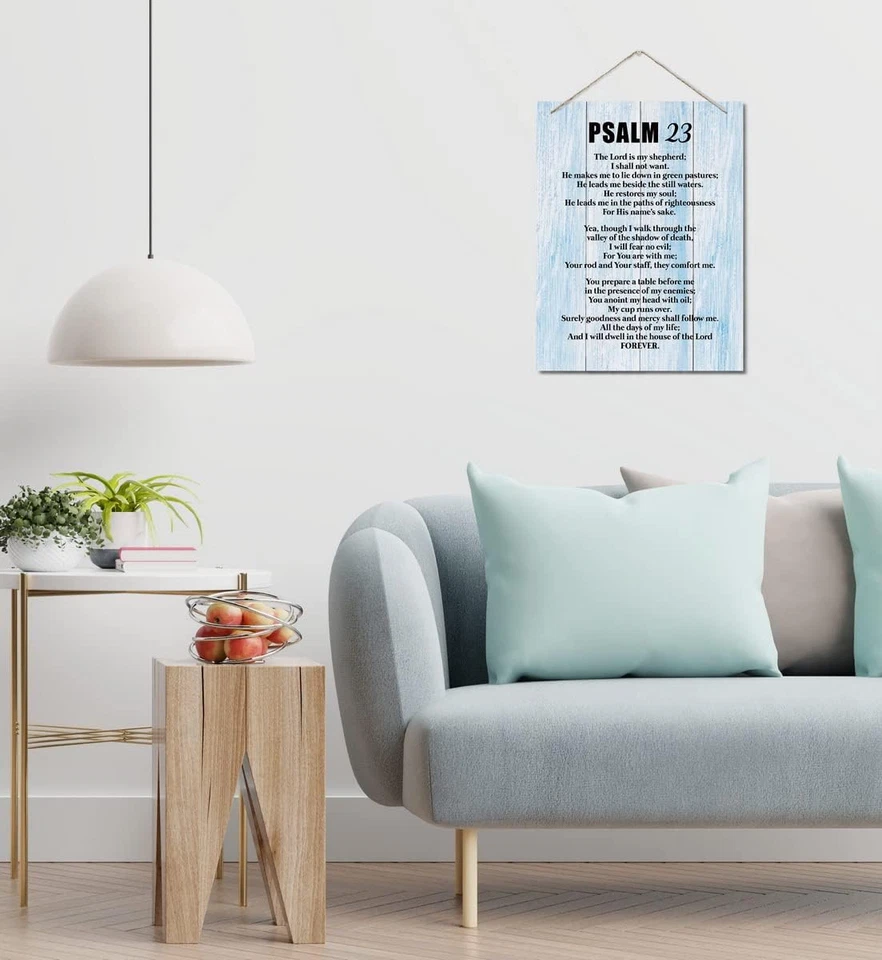 Inspirational Wood Art Signs, Psalms 23- the Lord Is My Shepherd, Bible Verse - Image 4 of 4