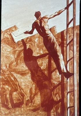 Mark Tansey  Triumph Over Mastery  Modern Art 35mm Slide