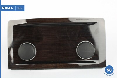 04-10 BMW E60 Rear Center Console Lighter Power Outlet Trim Panel Wood OEM