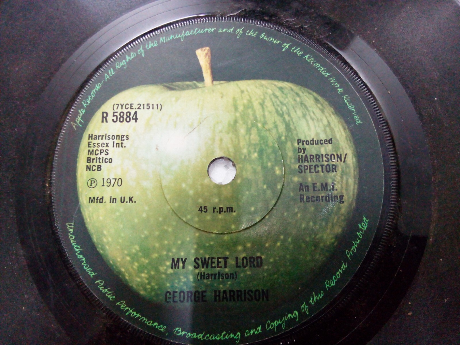 The Beatles R 5884 George Harrison Rare Single 7