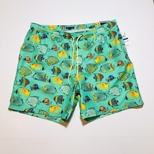 Club Room Swim Trunks With Fish Pattern XL