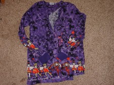 Women s Landau Halloween "Trick or Treat" Purple Scrub Top Size Small