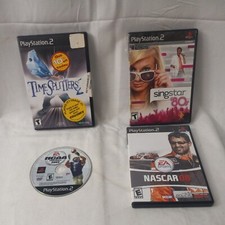 Sony PlayStation PS2 Video Games Lot 3 NCAA Football 05 Nascar 08 Singstar 80's