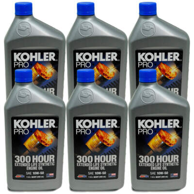 #ad 6PK Kohler 25 357 72 S Pro SAE 10W 50 Extended Life Synthetic Engine Oil $119.99