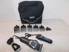 Wahl Deluxe Haircutting Hair Clipper Set With Guards & Trimmer in Bag