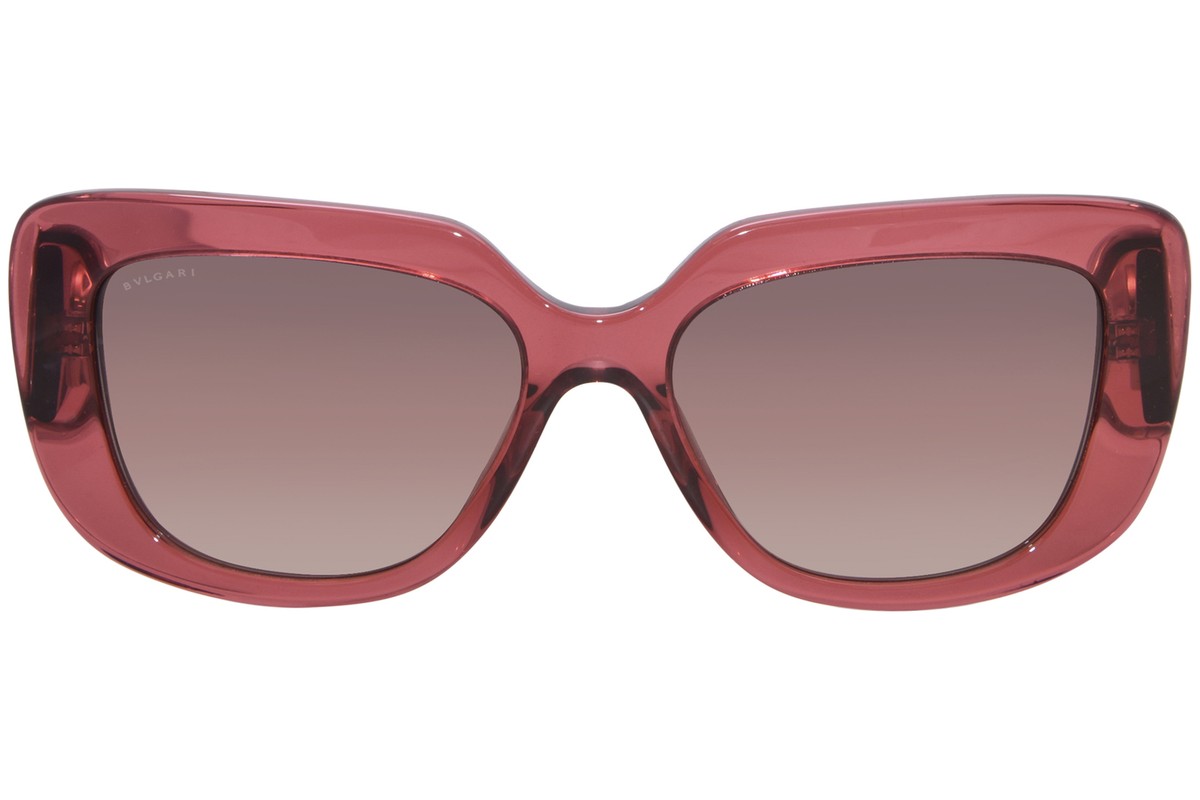 Bvlgari BV8261 5528E2 Sunglasses Women's Transparent Red/Brown