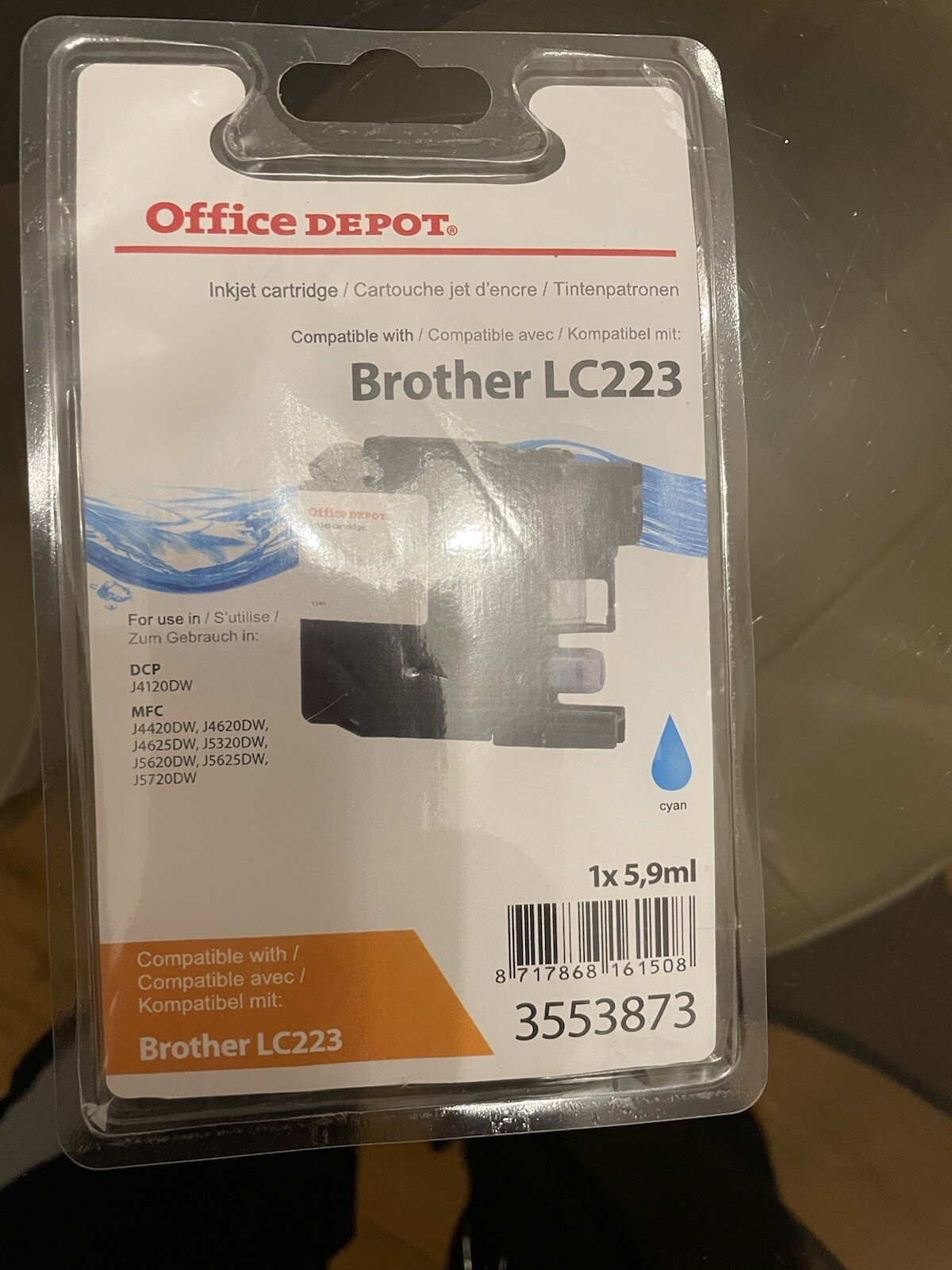 Genuine Brother LC223 Cyan Ink Cartridge New