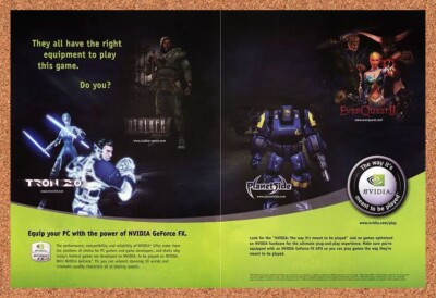 EverQuest II nVidia GeForce FX GPU Original 2004 Ad - Video Game Promo