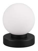 Reality Leuchten Preston Tischlampe Tischleuchte Metall Glas Schwarz Weiß Touch