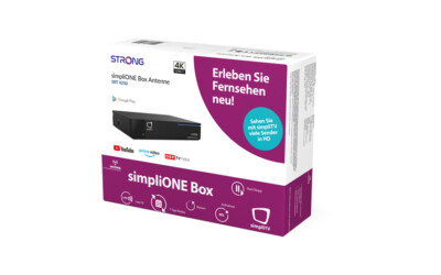 Android ORF Box Streaming TV Simpli Strong SRT 4250 DVB-T2 WLAN fähig Servus ATV