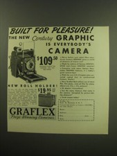 1949 Graflex Century Graphic Camera Ad - Built for pleasure 