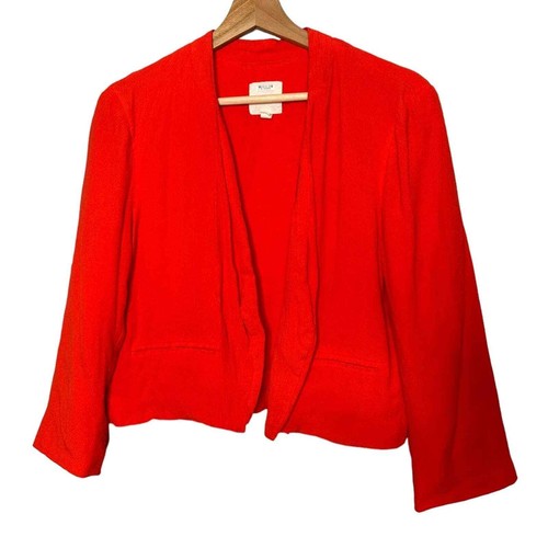 Urban Outfitters Silence and Noise Orange Cut Out Light Blazer Jacket US Size L - Picture 2 of 4