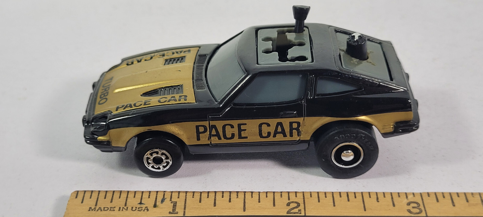 Black Datsun Pace Car Gold Trick Shifters Matchbox Rare Vintage TrickShifters
