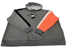 Nike Dri Fit Womens Pullover Hoodie Drawstring Soft Gray Long Sleeve Size 3X