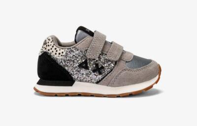 Sun68 Kelly Big Glitter Sneakers Baby Girl Glitzer B44 - B44 (Argento/Multi)