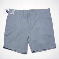 Roundtree  Yorke Casuals Men's Shorts XL 42"x9" Gray Solid Stretch NWT