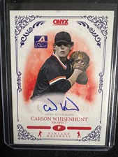 2022 Onyx Vintage Baseball On Card Auto Carson Whisenhunt RC #VACW   🔥