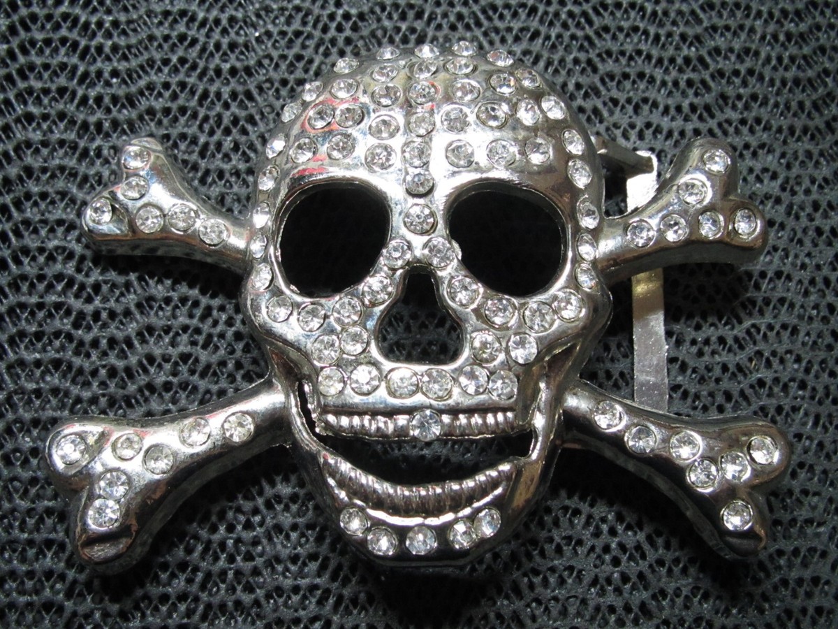 Skull and Crossbones Rhinestone Accessories Rhinestone Skull and Crossbones - Etsy main image 4